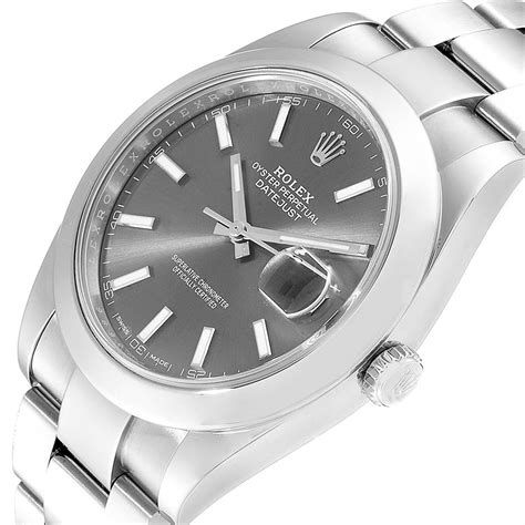 rolex datejust 41 grey dial men& 39|2023 Datejust 41mm 126300.